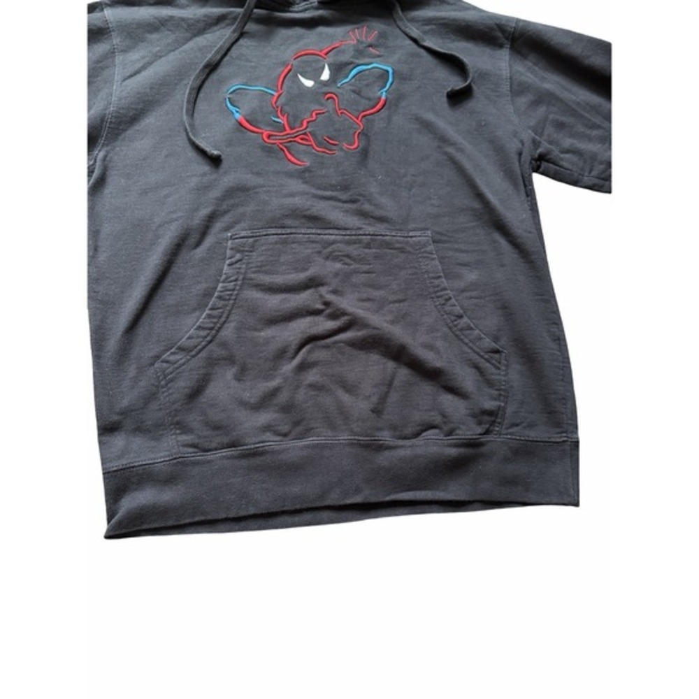 Spider-Man Universal Studios‎ Marvel Hoodie Black Embroidered Logo Mens Medium M - Picture 5 of 9
